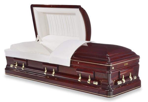 Bordeaux Cherry Wood Casket